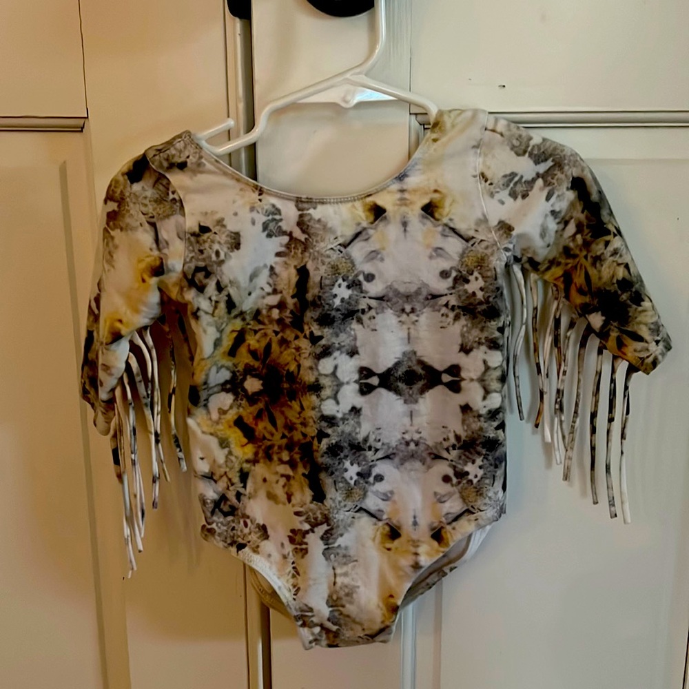 Rich hippies fringe baby girl bodysuit. Tie dye